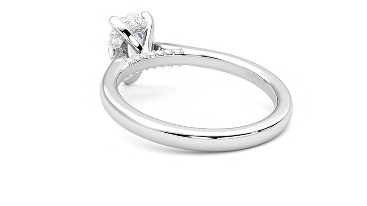 Taylor & Hart Bliss Pear Engagement Ring 360 degree image 17