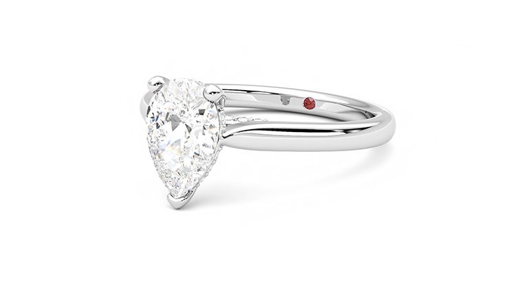 Taylor & Hart Bliss Pear Engagement Ring 360 degree image 25
