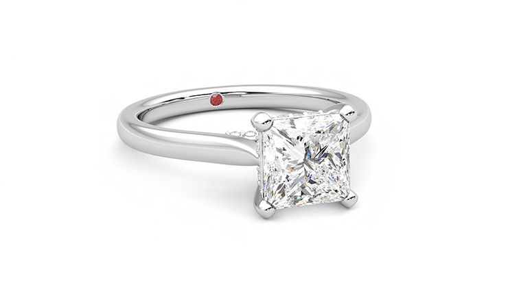 Taylor & Hart Bliss Princess Engagement Ring 360 degree image 4