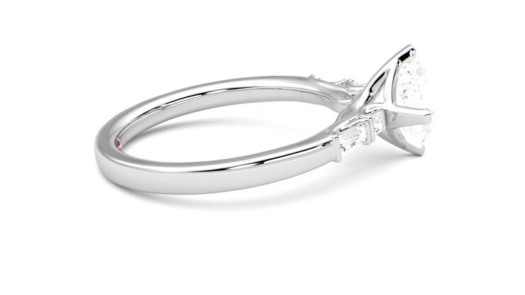 Taylor & Hart Carrara Asscher Engagement Ring 360 degree image 10