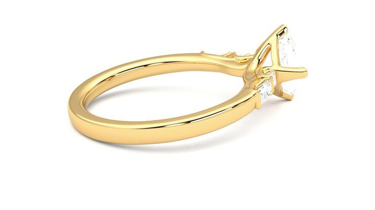 Taylor & Hart Carrara Asscher Engagement Ring 360 degree image 11