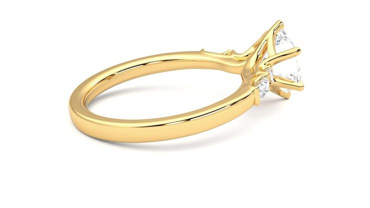 Taylor & Hart Carrara Hexagonal Engagement Ring 360 degree image 11