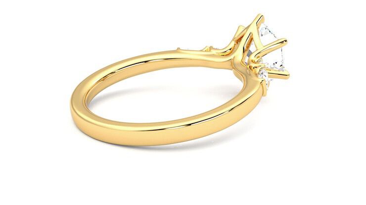 Taylor & Hart Carrara Hexagonal Engagement Ring 360 degree image 12