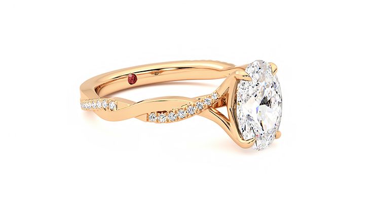 Taylor & Hart Cassia Oval Engagement Ring 360 degree image 6