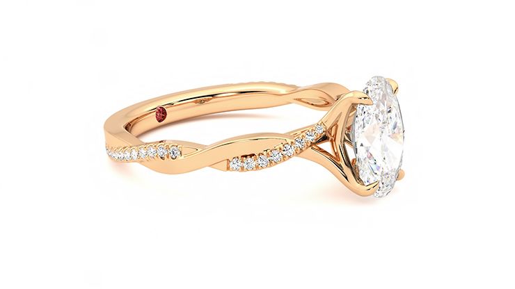 Taylor & Hart Cassia Oval Engagement Ring 360 degree image 7