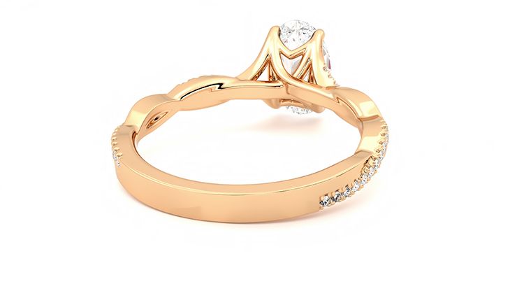 Taylor & Hart Cassia Oval Engagement Ring 360 degree image 14