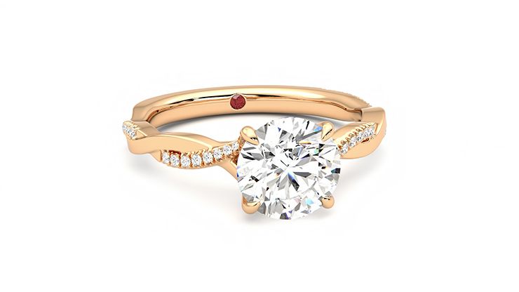 Taylor & Hart Cassia Round Engagement Ring 360 degree image 3