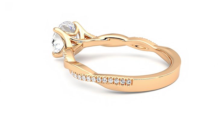 Taylor & Hart Cassia Round Engagement Ring 360 degree image 18