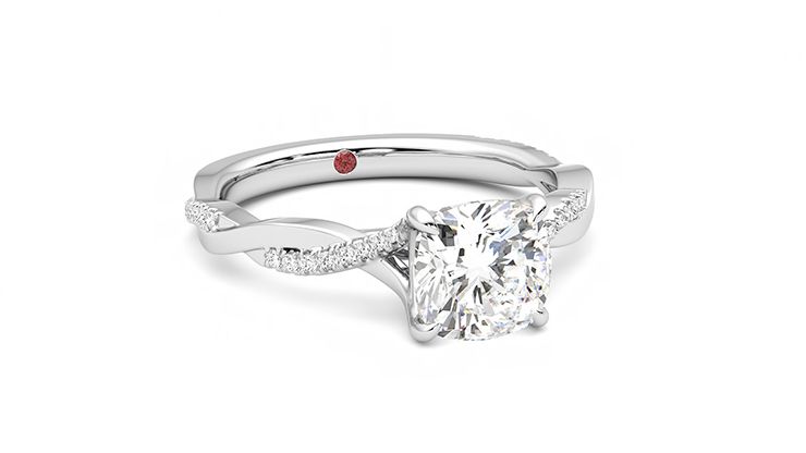 Taylor & Hart Cassia Cushion Engagement Ring 360 degree image 4