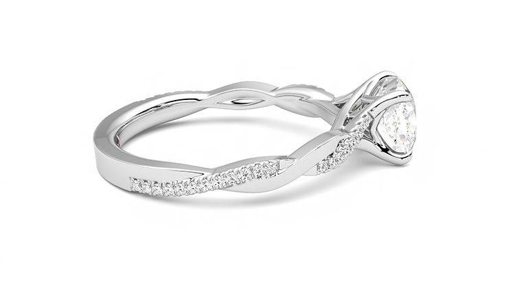 Taylor & Hart Cassia Cushion Engagement Ring 360 degree image 10
