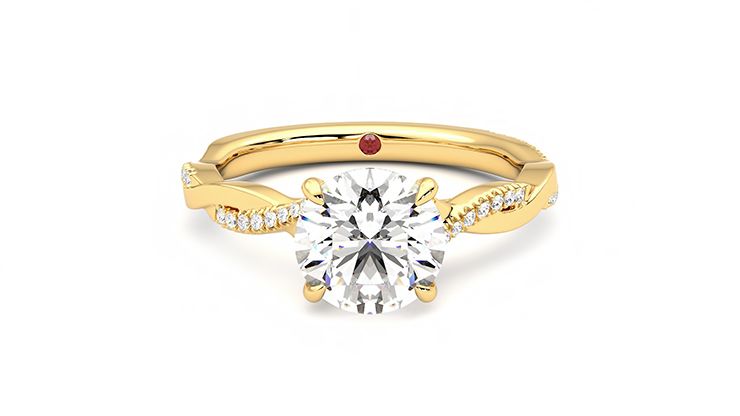 Taylor & Hart Cassia Round Engagement Ring 360 degree image 0