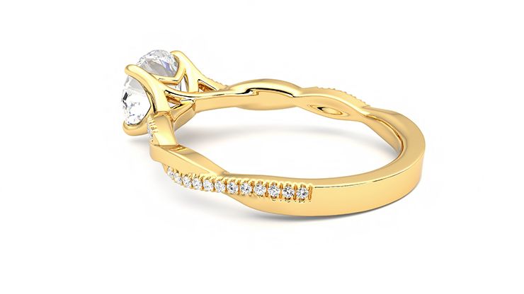 Taylor & Hart Cassia Round Engagement Ring 360 degree image 18