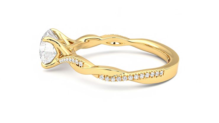 Taylor & Hart Cassia Round Engagement Ring 360 degree image 20