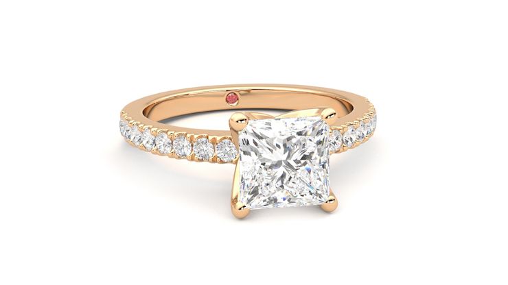 Taylor & Hart Constellation Princess Engagement Ring 360 degree image 3