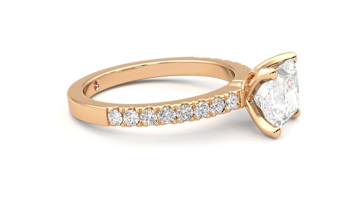 Taylor & Hart Constellation Princess Engagement Ring 360 degree image 8