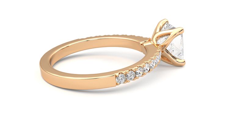 Taylor & Hart Constellation Princess Engagement Ring 360 degree image 11