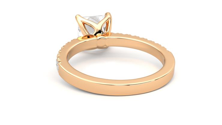 Taylor & Hart Constellation Princess Engagement Ring 360 degree image 16