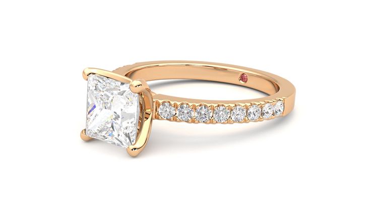 Taylor & Hart Constellation Princess Engagement Ring 360 degree image 24