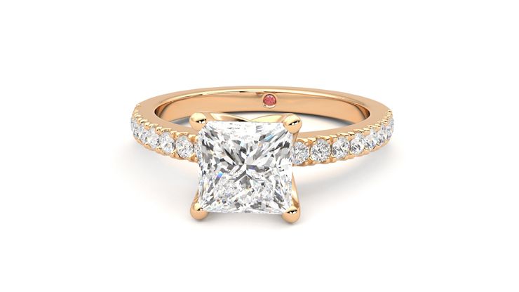 Taylor & Hart Constellation Princess Engagement Ring 360 degree image 28