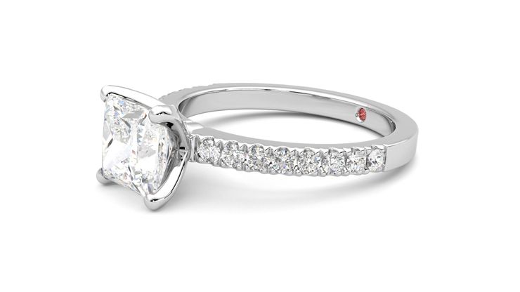 Taylor & Hart Constellation Princess Engagement Ring 360 degree image 23