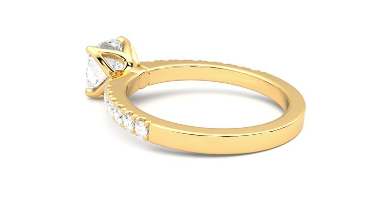 Taylor & Hart Constellation Cushion Engagement Ring 360 degree image 18