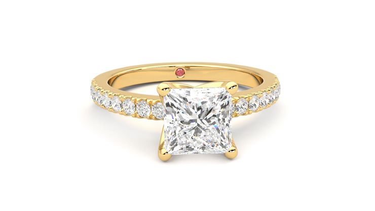Taylor & Hart Constellation Princess Engagement Ring 360 degree image 2