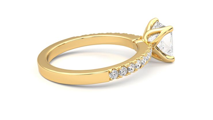 Taylor & Hart Constellation Princess Engagement Ring 360 degree image 11