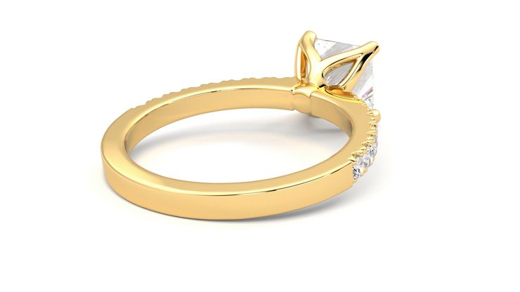 Taylor & Hart Constellation Princess Engagement Ring 360 degree image 13