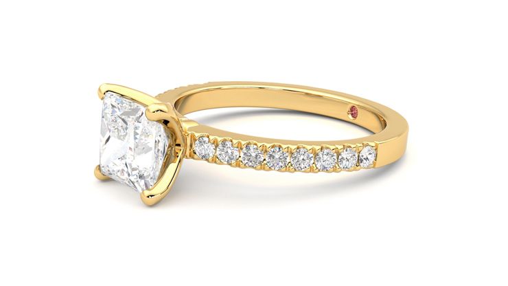 Taylor & Hart Constellation Princess Engagement Ring 360 degree image 23