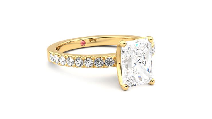 Taylor & Hart Constellation Radiant Engagement Ring 360 degree image 5