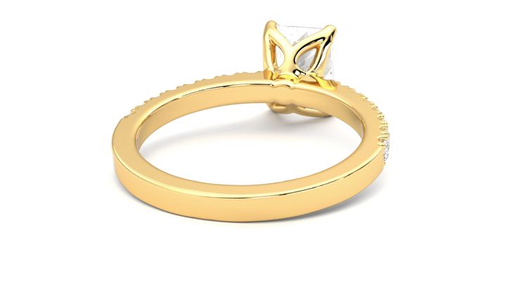 Taylor & Hart Constellation Radiant Engagement Ring 360 degree image 14