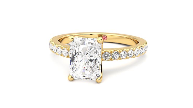 Taylor & Hart Constellation Radiant Engagement Ring 360 degree image 27