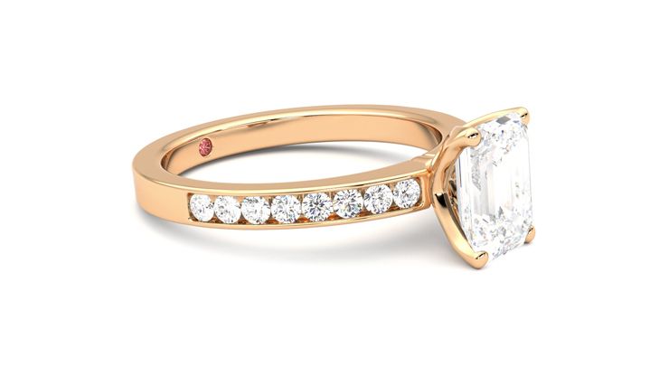 Taylor & Hart Cosmic Emerald Engagement Ring 360 degree image 7