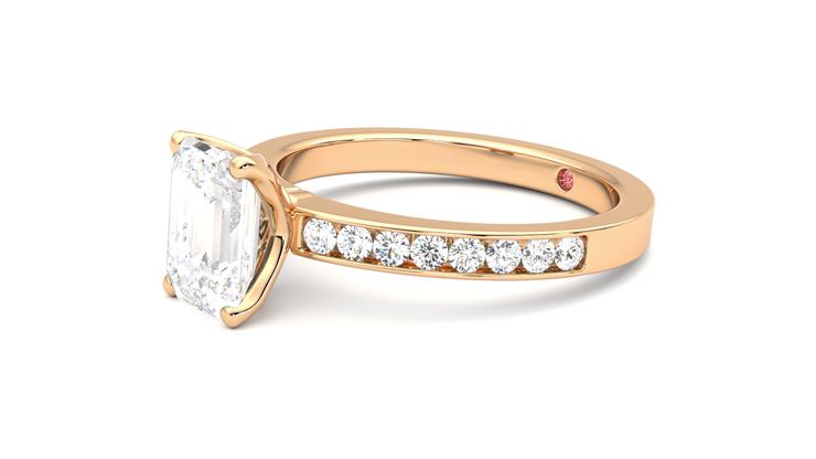 Taylor & Hart Cosmic Emerald Engagement Ring 360 degree image 23