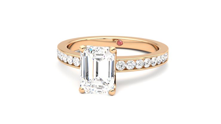 Taylor & Hart Cosmic Emerald Engagement Ring 360 degree image 27
