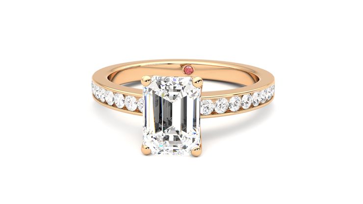 Taylor & Hart Cosmic Emerald Engagement Ring 360 degree image 28