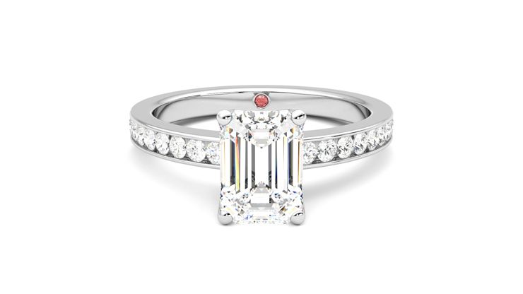 Taylor & Hart Cosmic Emerald Engagement Ring 360 degree image 0