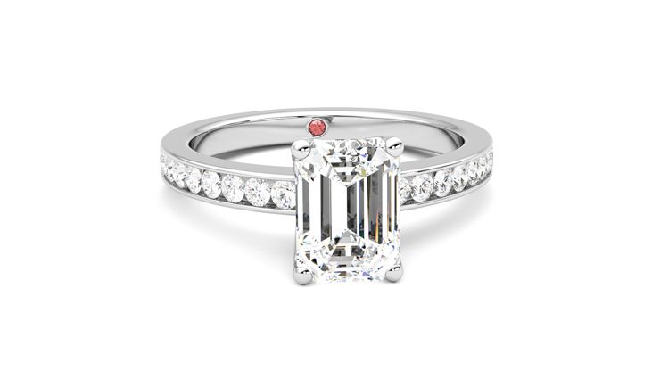 Taylor & Hart Cosmic Emerald Engagement Ring 360 degree image 2
