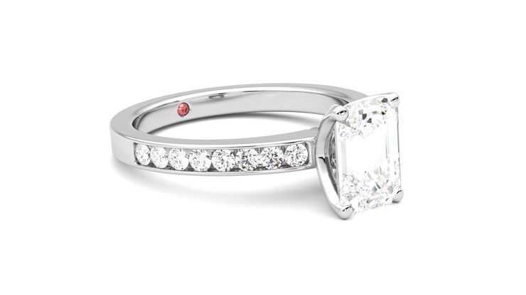 Taylor & Hart Cosmic Emerald Engagement Ring 360 degree image 6