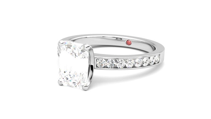 Taylor & Hart Cosmic Emerald Engagement Ring 360 degree image 25