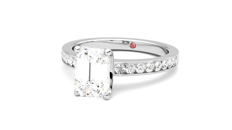 Taylor & Hart Cosmic Emerald Engagement Ring 360 degree image 26