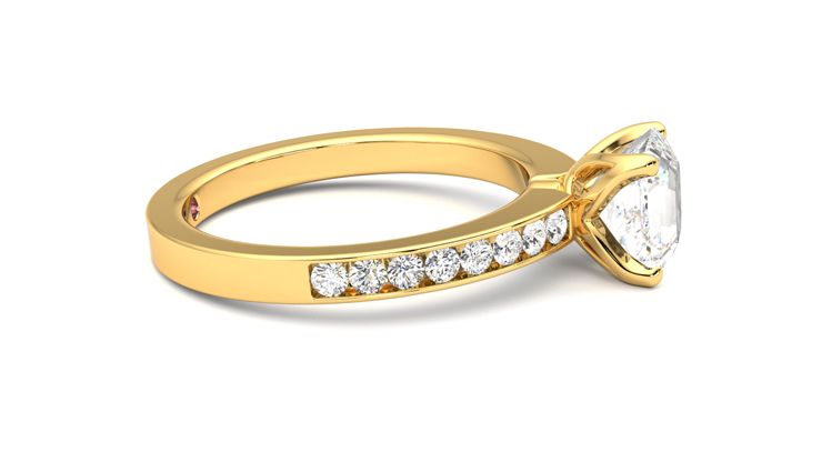 Taylor & Hart Cosmic Asscher Engagement Ring 360 degree image 9
