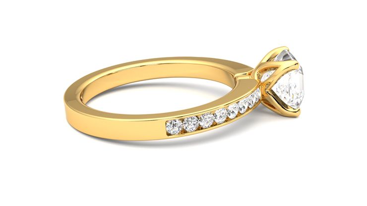 Taylor & Hart Cosmic Asscher Engagement Ring 360 degree image 10