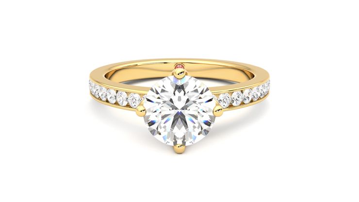 Taylor & Hart Cosmic Round Engagement Ring 360 degree image 0