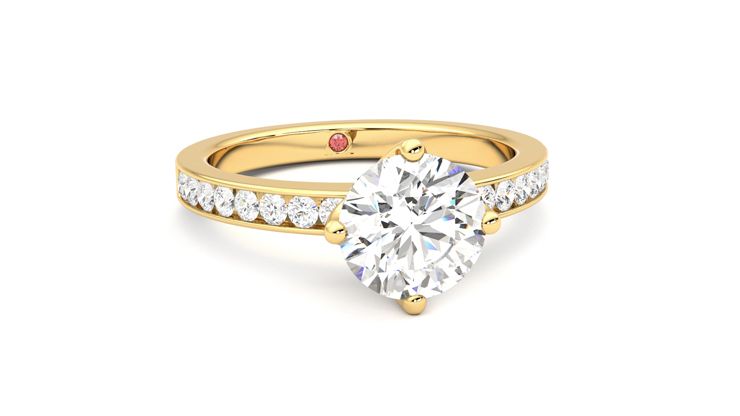 Taylor & Hart Cosmic Round Engagement Ring 360 degree image 3