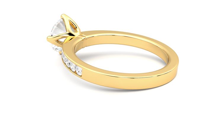 Taylor & Hart Cosmic Round Engagement Ring 360 degree image 18