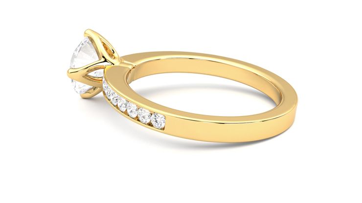 Taylor & Hart Cosmic Round Engagement Ring 360 degree image 19