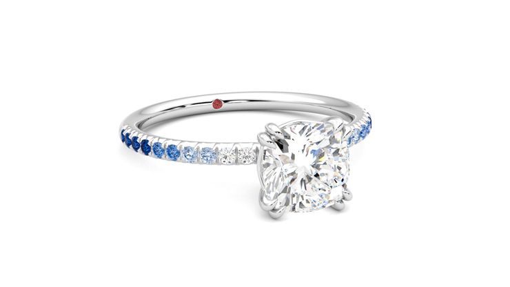 Taylor & Hart Damson Cushion Engagement Ring 360 degree image 4