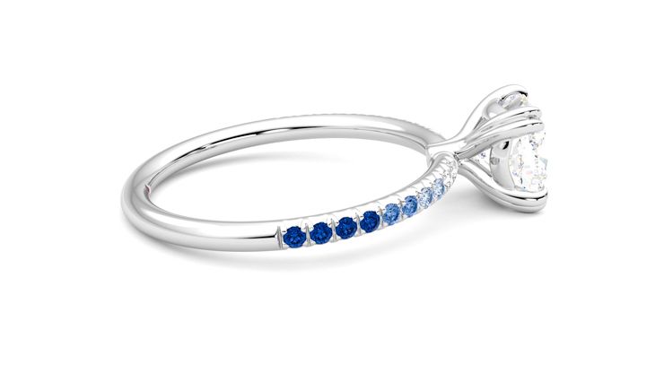 Taylor & Hart Damson Cushion Engagement Ring 360 degree image 10