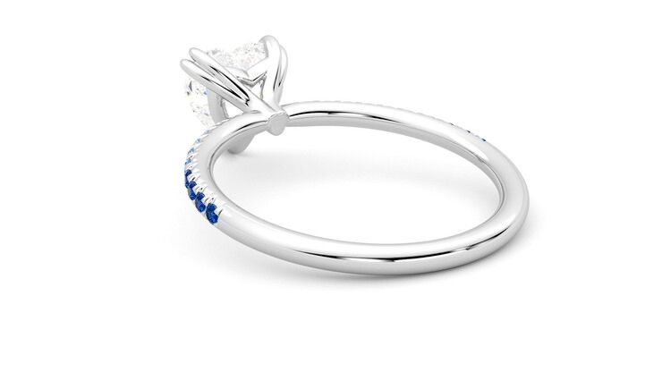 Taylor & Hart Damson Heart Engagement Ring 360 degree image 17